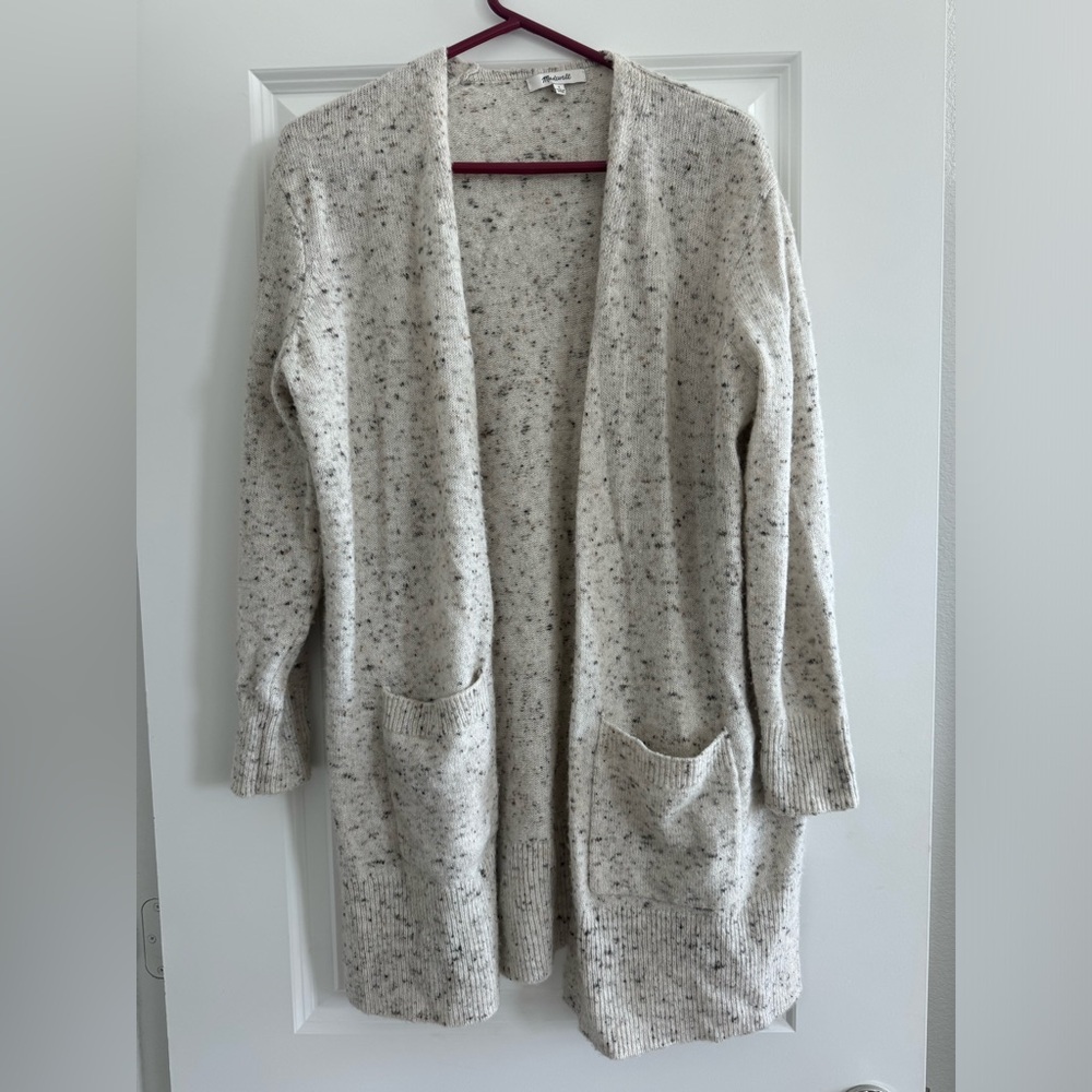 Madewell Speckled Cream Cardigan